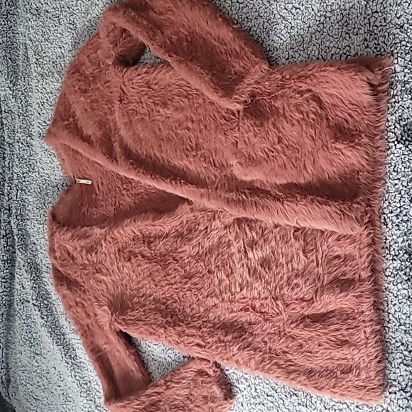 🐰 Free People Fuzzy Open Front Cardigan - Pink - Picture 5 of 15